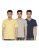 Amazon Brand – Symbol Men’s Solid Regular T-Shirt (Pack of 3) (SS20SYMTEE41-G_Yellow, Grey Melange, Navy S)