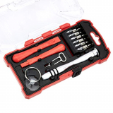 AmazonBasics 17-Piece Electronics Repair Screwdriver Set, multicolor