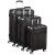 AmazonBasics Geometric Luggage – 3 piece Set (55cm, 68cm, 78cm), Black