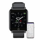 Dr Trust USA HealthPal 1 Activity Tracker with Heart Rate,SPO2,BP Monitor Smart Watch for Men and women-8002(Black)