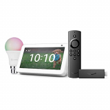 Echo Show 5-2nd Gen (White) combo with Fire TV Lite and Zoook 9W Smart bulb