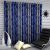 Fashion String 4 Pieces Door Curtain Set, 7 feet Long,Blue, Polyester