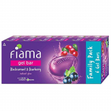 Fiama Gel Bar Blackcurrant and Bearberry, with skin conditioners for moisturized skin 125g soap (Pack of 6)