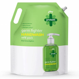 Godrej Protekt Germ Fighter Handwash Refill Pack | Lime & Eucalyptus | Germ Protection & Soft on Hands – 1.5 L