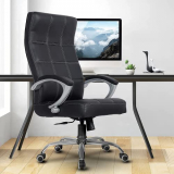 Green Soul® Ace Premium Leatherette Office Chair, High Back Ergonomic Home Office Executive Chair with Spacious Cushion Seat & Heavy Duty Metal Base (Black)