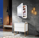 Happer Premium Multipurpose Wall Mounted Storage Cabinet with Mirror (White)