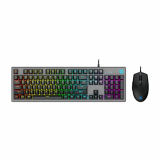 HP KM300F Wired Gaming Keyboard & Mouse Combo, Membrane Backlit,26 Keys Anti-Ghosting, 3 LED Indicators & 3D 6K USB Mouse with 6400DPI,Six-Speed Cyclic Resolution Switching,3 Years Warranty(8AA01AA)
