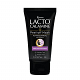Lacto Calamine Face Peel Off Mask With Activated Charcoal And Vitamin E For Deep Pore Cleansing, Removing Blackheads And Whiteheads & Fresh Glowing Skin, No Parabens & Sulphates, Black, 60 G