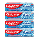 Colgate Maxfresh 600G (150G X 4, Pack Of 4) Breath Freshener Toothpaste, , Peppermint Ice, Blue Gel Paste With Menthol, Cooling Crystals Controls Bad Breath