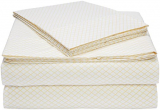 Amazonbasics Microfiber Sheet Set – (Includes 1 Bedsheet, 1 Fitted Sheet With Elastic, 2 Pillow Covers) King, Yellow Scallop