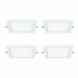 Polycab 18W Led Panel Light Scintillate Edge Slim Square Smart Offers Bright Lumination Long Lifespan No Harmful Radiation (Cool White, 6500K, 4 Pcs, Cut Out: 7.79 Inches)