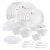 Cello Opalware Dazzle Series Lush Fiesta Dinner Set, 35Pcs, Service For 6, White