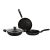 Bergner Essential Plus Non-Stick Cookware Set 4Pc-Kadhai With Glass Lid 2.6 L, Dosa Tawa 28Cm, Frypan 24Cm 1.8 L, Induction & Gas Ready, Stylish Granite Coating With Enahnced Bakelite Handles, Black