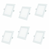 Polycab 3W Led Panel Light Scintillate Edge Slim Square Smart Offers Bright Lumination Long Lifespan No Harmful Radiation (Neutral White, 4000K, 6 Pcs, Cut Out: 2.55 Inches)