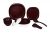Signoraware Double Wall Square Dinner Set, 27-Pieces, Maroon