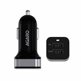 Agaro 3.1 A Dual Port Lightning, Usb Smart Car Charger For All Smartphones & Tablets- Black