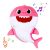 Pinkfong Baby Shark Baby Shark Plush Cuddle And Sing With Plush Toy 18 Inch Mommy Shark For The Kids Of 1 Year And Above,White,Bs60011