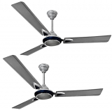 Longway Brezza 1200 Mm (48″) Anti-Dust, 400 Rpm, High Speed 3 Blade Ceiling Fan (Silver Blue,Pack Of 2)