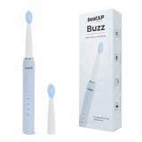 Beatxp Buzz Electric Toothbrush For Adults With 2 Brush Heads & 3 Cleaning Modes|Rechargeable Electric Toothbrush With 2 Minute Timer & Quadpacer|19000 Strokes/Min With Long Battery Life (Blue)