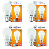 Wipro 10W B22D Led Cool Day White Bulb, Pack Of 4 (Garnet)