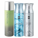 Ajmal 1 Nightingale For Men & Women, 1 Ajmal Avid For Men And 1 Evoke Silver Edition For Him For Men Deodorants Each 200Ml Combo Pack Of 3 (Total 600Ml) + 3 Parfum Testers