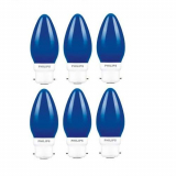 Philips Led Deco Blue 0.5W Glass Candle (Pack Of 6)