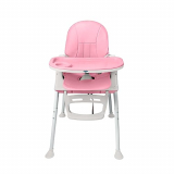 Supples 4-In-1 High Chair For Babies And Kids, Safe, Comfortable, Detachable, Portable (Pink)