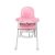 Supples 4-In-1 High Chair For Babies And Kids, Safe, Comfortable, Detachable, Portable (Pink)