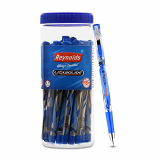 Reynolds Liquiglide 25 Pens Jar, Blue Ball Pen I Lightweight Ball Pen With Comfortable Grip For Extra Smooth Writing I School And Office Stationery