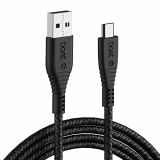 Boat Micro Usb 55 Tangle-Free Cable With 3A Fast Charging & 480Mbps Data Transmission (1.5 Meter, Black)