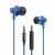 Ptron Pride Lite Hbe (High Bass Earphones) In Ear Wired Earphones With Mic, 10Mm Powerful Driver For Stereo Audio, Noise Cancelling Headset With 1.2M Tangle-Free Cable & 3.5Mm Aux – (Blue)