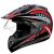 Studds Motocross D2 Off Road Full Face Helmet With Visor (Black and Red, XL)