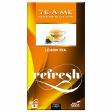 TE-A-ME Refresh Lemon Black Tea, 25 Tea Bags | Premium Black Tea with Lemon Flavor